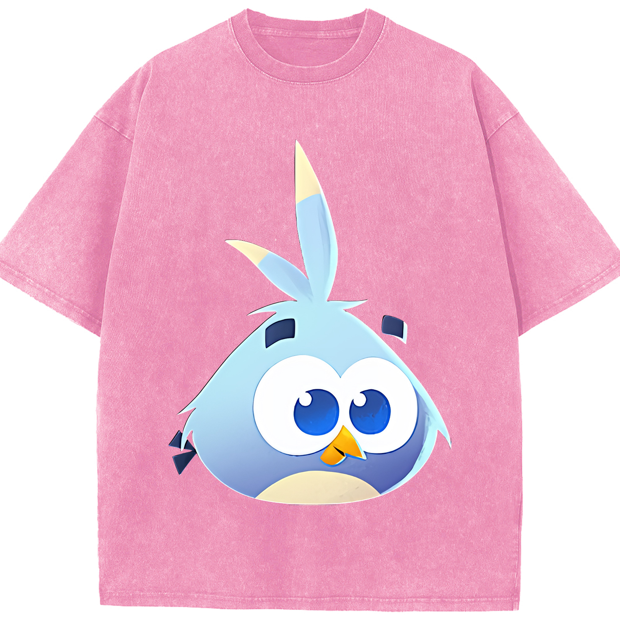 （画像用） Angry Birds アングリーバード 綿100% ヴィンテージ風 半袖Tシャツ（フロントプリント）